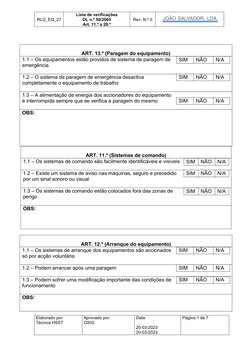 Ficha de Verificação DL 50/2005 | PDF