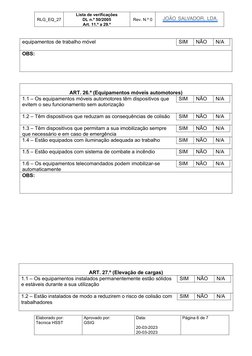 Ficha de Verificação DL 50/2005 | PDF
