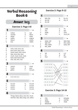 Verbal Reasoning Answers for Primary 6 | PDF