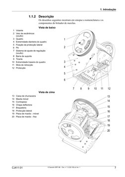 1. Introdução
7
  
CJ411:01 
© Sandvik SRP AB – Doc. n°. S 222.160 pt Ver. 1 
1.1.2
Descrição
Os desenhos seguintes mostram e