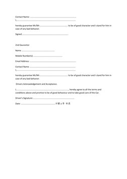 Contact Name: .............................................................................. 
I,.............................