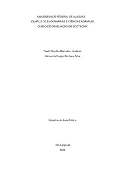 UNIVERSIDADE FEDERAL DE ALAGOAS 
CAMPUS DE ENGENHARIAS E CIÊNCIAS AGRÁRIAS
CURSO DE GRADUAÇÃO