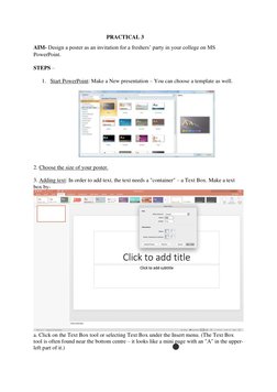 PRACTICAL 3 
AIM- Design a poster as an invitation for a fresh