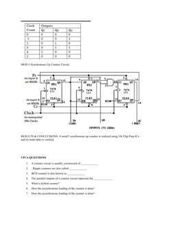 Mod5 Counter Waveform Mod-5 Synchronous Counter Design | PDF