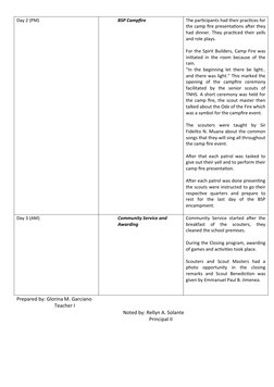 BSP Camporal Accomplishment Report 2023 | PDF | Scouting | Outdoor ...