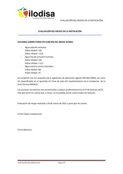 EVALUACIÓN DEL RIESGO DE LA INSTALACIÓN