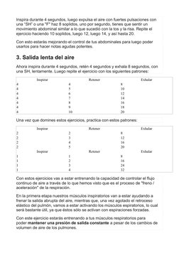 Ejercicios de respiración para cantar | PDF | Canto | Respiración
