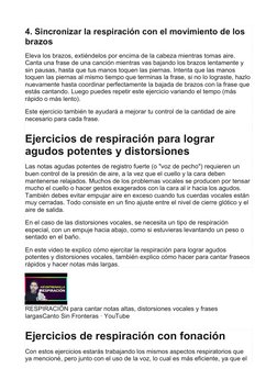 Ejercicios de respiración para cantar | PDF | Canto | Respiración