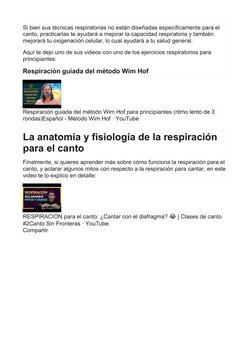 Ejercicios de respiración para cantar | PDF | Canto | Respiración