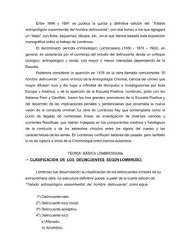 Entre  1896  y  1897  se  publica  la  quinta  y  definitiva  edición  del  “Tratado
antropológico experimental del hombre de