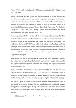 Falcon (1941) or The Asphalt Jungle (1950), and comedies like Billy Wilder’s Some
like it hot (1959).
Having covered the prev