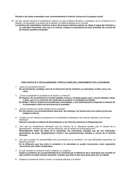 Permite a las clases avanzadas crear conscientemente la historia, luchas por el progreso social.
30. De qué manera resuelve e