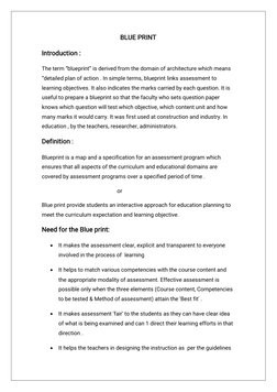 Understanding Blueprints in Education | PDF | Educational Assessment ...