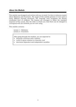 Grade 8 Relations and Functions Module | PDF