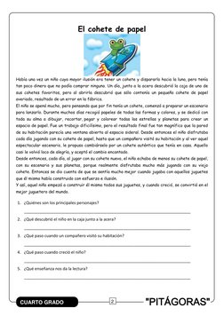 Comprensión Lectora para Cuarto Grado | PDF