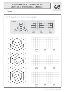 Viewing Objects Examples 3D Object View Worksheets | PDF
