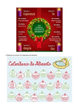 Elaboran la corona y/o Calendario de Adviento
