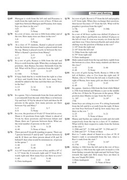 Order Ranking Reasoning Questions Order and Ranking Reasoning Questions | PDF
