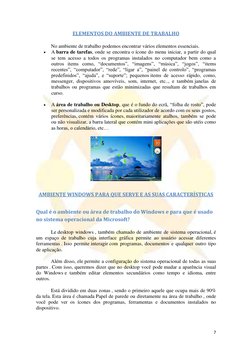Elementos do Ambiente de Trabalho Windows | PDF | Ambiente de desktop ...