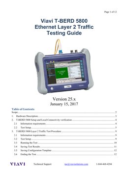 T-BERD 5800 Ethernet Testing Guide | PDF | Data Transmission | Computer ...