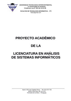 UNIVERSIDAD TECNOLOGICA INTERCONTINENTAL 
     La Universidad sin fronteras
Creada por Ley N° 822 del 12-01-96    
FACULTAD D