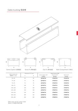 7
A
B
Centre Caption (QT)
肚臍蓋型
Screw Fix (ST)
螺絲蓋型
Clip Fix (CT)
彈夾蓋型
50 x 50
50
50
QT2X2T10
ST2X2T10
CT2X2T10
75 x 50
75
50
