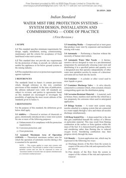IS 15519 : 2020
1
Indian Standard
WATER MIST FIRE PROTECTION SYSTEMS — 
SYSTEM DESIGN, INSTALLATION AND 
COMMISSIONING — CODE