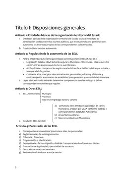 Título I: Disposiciones generales
Artículo 1: Entidades básicas de la organización territorial del Estado
1.
Entidades básica