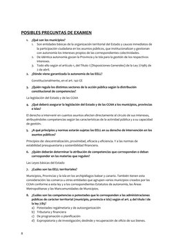 POSIBLES PREGUNTAS DE EXAMEN
1.
¿Qué son los municipios?
1.
Son entidades básicas de la organización territorial del Estado y
