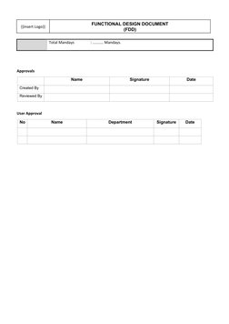 Functional Design Document Template | PDF