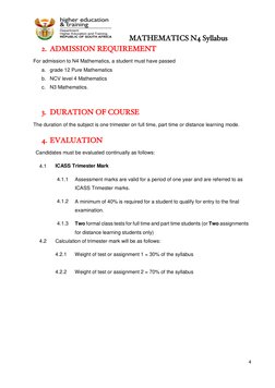 N4 Mathematics Syllabus Overview | PDF | Complex Number | Trigonometric ...