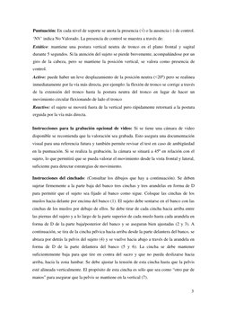 3 
 
Puntuación: En cada nivel de soporte se anota la presencia (√) o la ausencia (-) de control. 
‘NV’ indica No Valorado. L