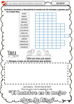 Actividades sobre la Creación de Dios | PDF