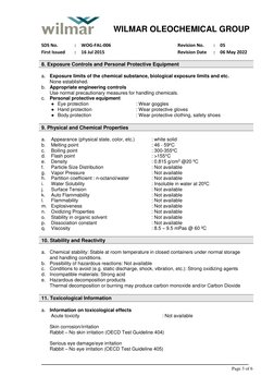 Safety Data Sheet for Fatty Alcohol 1618 | PDF | Toxicity | Dangerous Goods