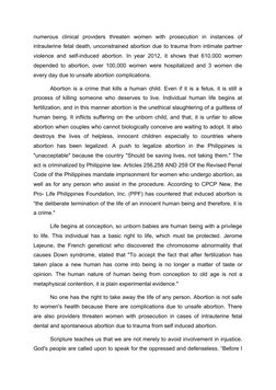 Position Paper on Abortion Ethics | PDF | Abortion | Pregnancy