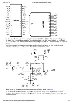170W Class D Amplifier Schematic | PDF | Amplifier | Electricity