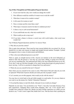 Barangay Pageant Q&A Guide in Tagalog | PDF | Nasa