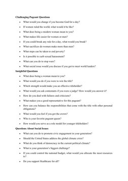 Barangay Pageant Q&A Guide in Tagalog | PDF | Nasa