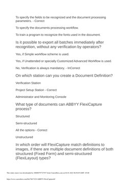 ABBYY FlexiCapture Overview and Workflow | PDF | Optical Character ...