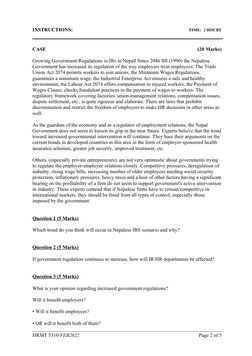 INSTRUCTIONS:
            
               
               TIME:  2 HOURS 
CASE 
          (20 Marks)
Growing Government Regul