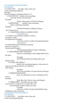 8 Writing Development Patterns Explained | PDF | Definition | Essays
