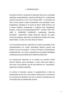 I.- INTRODUCCION
El presente informe, comprende el desarrollo total de las actividades
r