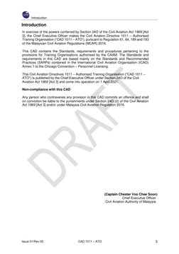 Introduction 
Issue 01/Rev 00 
 CAD 1011 – ATO  
 
3 
Introduction 
In exercise of the powers conferred by Section 24O of th