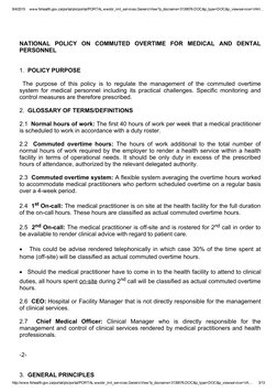 Commuted Overtime Policy for Doctors | PDF | Overtime | Employment
