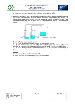 TÉCNICAS DIGITALES I (PLAN 2023) 
 
TRABAJO PRÁCTICO Nro. 4 
Circuitos Combinacionales 
 
Confeccionó: 
Ing. Ramos, Fernand