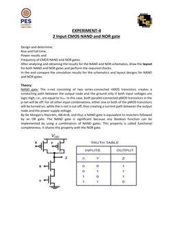 2-Input CMOS NAND and NOR Gate Design | PDF | Logic Gate | Cmos