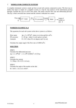  D.J.Dunn 
4 
2. 
MODELS FOR COMPLETE SYSTEMS 
 
A complete instrument system is made up from several sub-systems connected