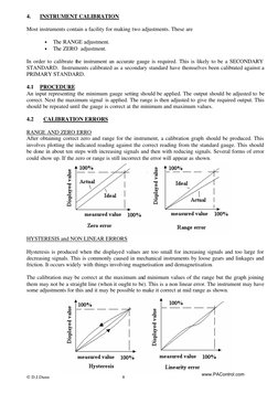  D.J.Dunn 
8 
4. 
INSTRUMENT CALIBRATION 
 
Most instruments contain a facility for making two adjustments. These are 
 
•