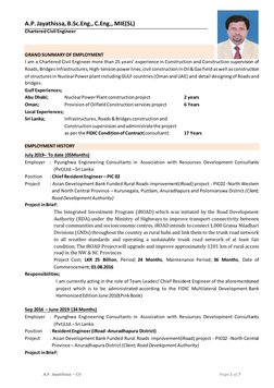 A.P. Jayathissa – CV