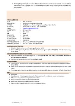 A.P. Jayathissa – CV